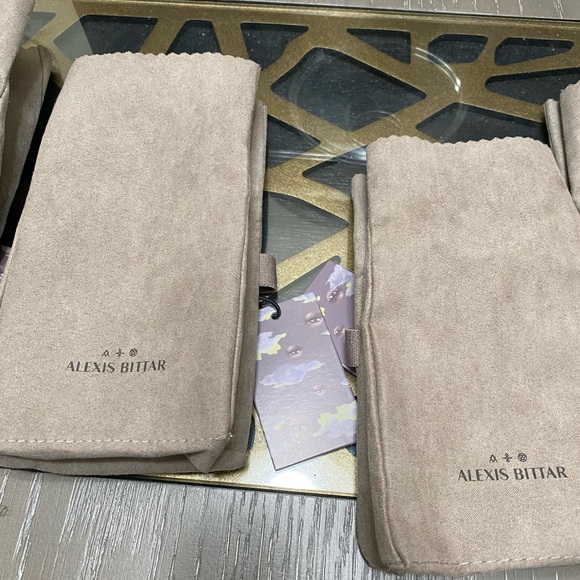 Four 2-Pocket Interior Alexis Bittar Jewelry Pouches- - Picture 6 of 7